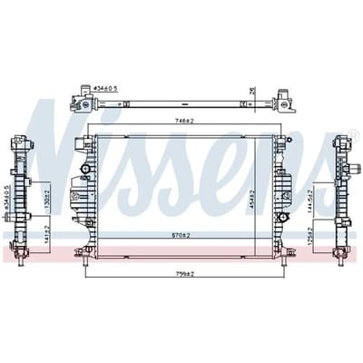 Radiator, motorkoeling NISSENS 607230