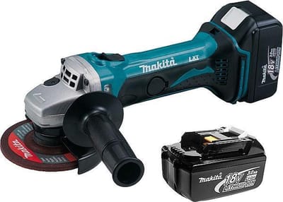 Makita BGA452RFJ 18V Li-Ion accu haakse slijper set (2x 3.0Ah accu) in Mbox - 115mm