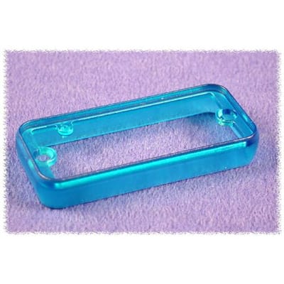Hammond Electronics 1455PBTBU-10 1455PBTBU-10 Omlijsting (l x b x h) 8 x 120.5 x 30.5 mm ABS Blauw (transparant) 10 stuk(s)