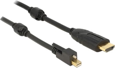 Premium Mini DisplayPort 1.2 naar HDMI 1.4 actieve kabel (4K 30 Hz) / zwart - 2 meter