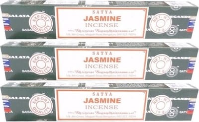 Satya Nag Champa wierook stokjes - Jasmine - 3x pakje van 12 stuks - 15 gram