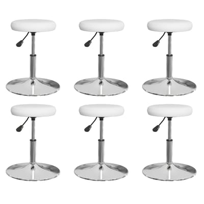 vidaXL - Eetkamerstoelen - 6 - st - kunstleer - wit