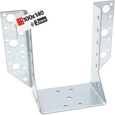 Balkenschoen 100x140 mm Verzinkt Staal voor Houtbouw Carport Pergola