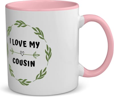 Akyol - i love my cousin koffiemok - theemok - roze - Neef - liefste neef - verjaardag - cadeautje voor neef - neef artikelen - kado - geschenk - 350 ML inhoud