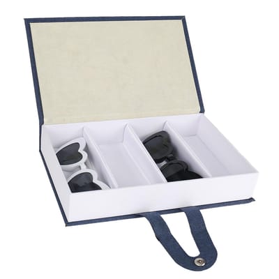 NTHProducts - Glasses Storage Box - Brilopberger - Perfect voor zonnebrillen en brillen - 25.5 x 16.5 x 5 cm - Organiser - Duurzaam en stijlvol - Gesch...