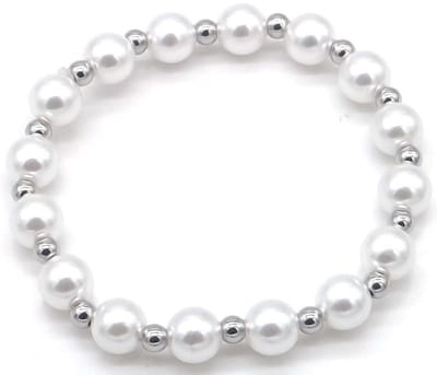 Bijoutheek Armband (Sieraad) Parels Balletjes Zilver