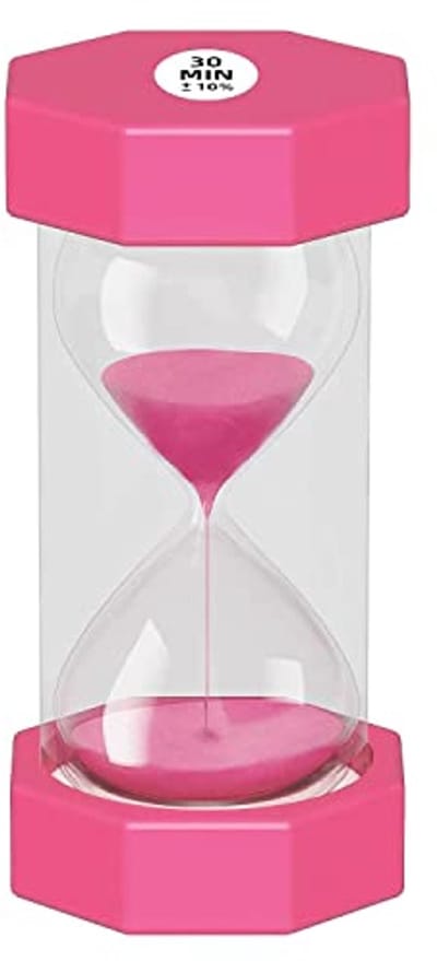 Zeshoekige Zandloper Timer - 30 Minuten Glas Timer voor Keuken en HuDecoration