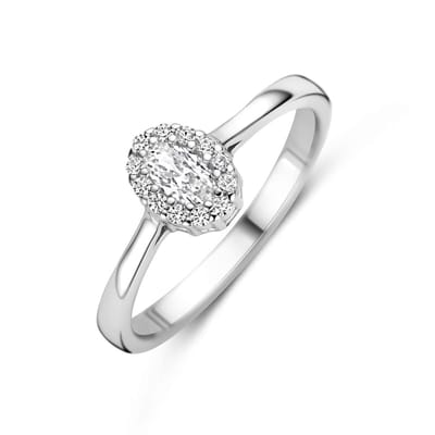 Zilveren Gerhodineerde Ring met Zirkonia 1342021 – 925 Zilver