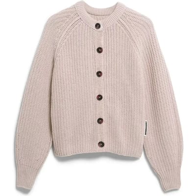 Loose fit gebreid jack van wolmix model 'RIB KNIT'