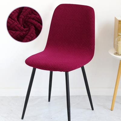 Moderne stoelhoezen Elastische schelp stoelhoes Kleine maat Stretch kantoor stoelhoes voor banket woonkamer 1 Piece pink
