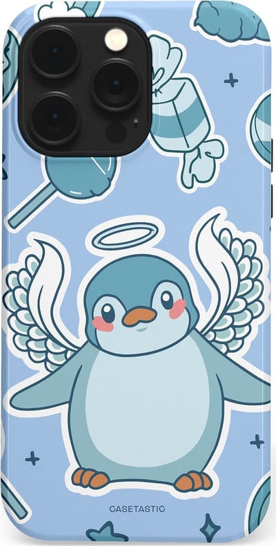 Casetastic Hoesje Geschikt voor Apple iPhone 14 Pro Max Magsafe - Stijlvolle Beschermende Duo-layer Case - Pinguin vleugels