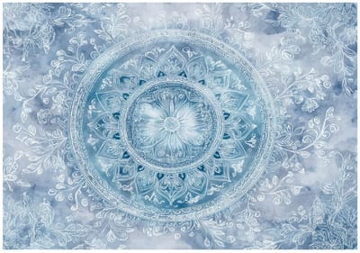 WALLARENA - Behang 150x105 cm - Fotobehang - Vliesbehang - Mandala Motiv - Naar de slaapkamer, woonkamer - Op de Flizelin