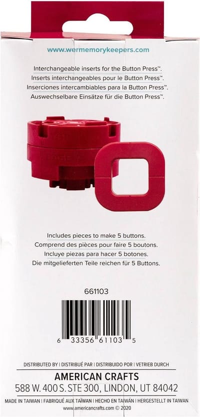 6 square button inserts 32 mm - Button press - We R