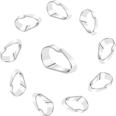 10 Stuks Pinch Bails van 925 Sterling Zilver voor Sieraden, Armbanden en Oorbellen - Ideaal voor DIY Projecten en Hangers