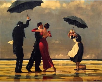 DIY Schilderen op Nummer voor Volwassenen - The Singing Butler door Jack Vettriano, 1992, 16 x 20 inch, Creatieve Ontspanning, Kunstzinnig Cadeau, Stressverlichting