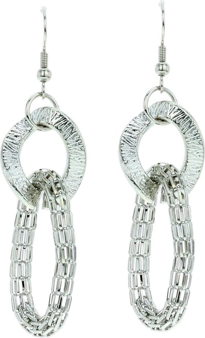 Behave - Oorhangers zilverkleur - Elegant voor feest of diner