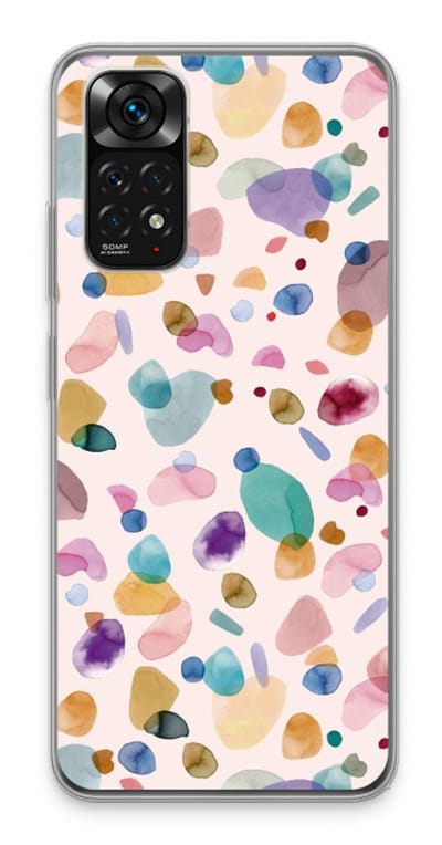 Case Company® - Hoesje geschikt voor Xiaomi Redmi Note 11S hoesje - Terrazzo Memphis - Soft Cover Telefoonhoesje - Bescherming aan alle Kanten en Schermrand