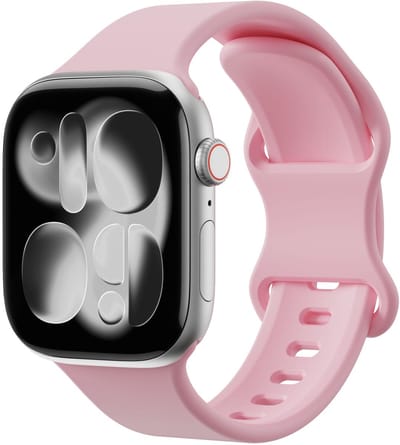 SBG Siliconen Bandje Geschikt voor Apple Watch 1/2/3/4/5/6/7/8/9/10/11/SE/Ultra - 49/46/45/44/42MM - Horlogebandje Roze