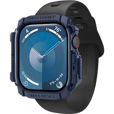 Spigen Rugged Armor Hoesje - Geschikt voor Apple Watch 11/10 (46MM) - Blauw