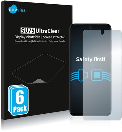 Savvies - Screenprotector voor Motorola Moto G32 - Folie Beschermfolie transparant 6 Stuks