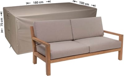 Raffles Covers Loungebank hoes - 180 x 100 H: 75 cm - RLB180straight - Waterdicht - Ademend - UV-bestendig - Elastisch rijgkoord - Beschermhoes tuinmeubelen