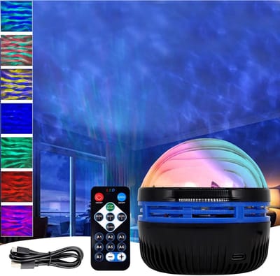 QIN® Noorderlicht Projector - Aurora Projector - Galaxy Lamp - Zwart - 5cm x 2cm x 3cm