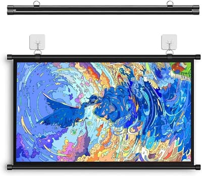 Projectiescherm - Filmscherm Beamer - Thuisbioscoop Creëren - Handmatig Opvouwbaar - 30 Inch 4:3 - Wit