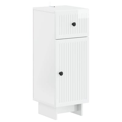 vidaXL - Badkamer - Opbergkast - EDE - Hoogglans - Wit - 30 - x - 31 - x - 80 - cm