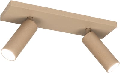 Lumidora Opbouwspot 75479 - FELICIA - 2 Lichts - GU10 - Taupe - Aluminium - Badkamerlamp - IP21
