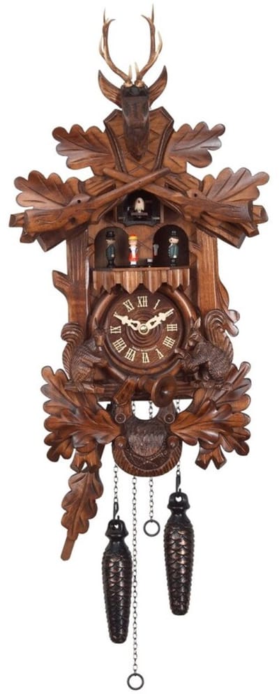 Engstler - 734 - Koekoeksklok - 1-daags kettinguurwerk - Notenhout - 40 cm