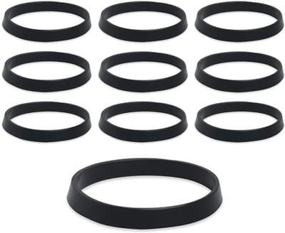 Dailygoods- Rubberen Ringen 10 Stuks - Afdichting Kegelvormig - Hoogwaardig Rubber - Voor Gootsteenplug - Geschikt voor Afvoerbuis - Duurzaam en Flexibel - Afdichtringen