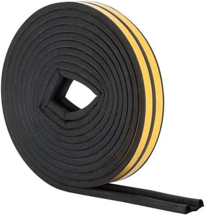 EPDM P-profiel zelfklevende rubberen tochtstopper - 5 m zwart