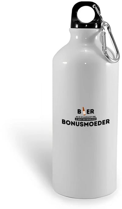 Hacebo® - bier, nu ik je aandacht heb je bent een geweldige bonusmoeder waterfles - de beste bonusmoeder - Moeder cadeautjes - moederdag - verjaardagscadeau - verjaardag - cadeau - geschenk - kado - gift - water fles - 400ML