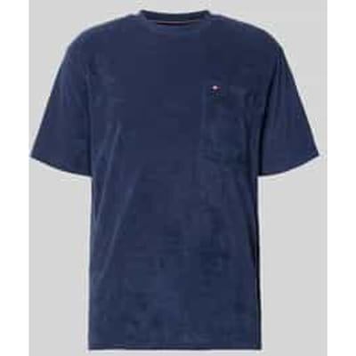 relaxed fit T-shirt van mix van katoen model 'TOWELLING T-SHIRT'