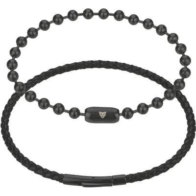Echte leren/roestvrijstalen armband Marc Lauder