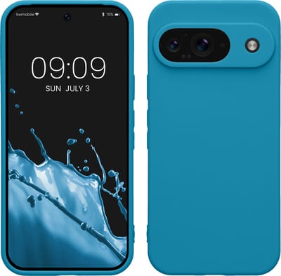 kwmobile telefoonhoesje geschikt voor Google Pixel 9 - Hoesje voor smartphone - Precisie camera uitsnede - In Caribisch blauw