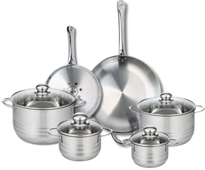 Set van 2 Koekenpannen 24 en 32 cm en 4 kookpotten 14, 16, 20 en 24 cm Elo Profi Brillant