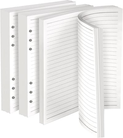 A5 Losse Blad Perforated Papier met Horizontale Lijnen, 140 Pagina's voor Planner en Notitieboek, Geschikt voor 6-Gat Ringbanden en Herbruikbare Invoegbladen