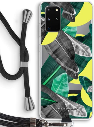 Hoesje met koord geschikt voor Samsung Galaxy S20 Plus hoesje met Koord - Fantasie jungle - Telefoonhoesje met Zwart Koord - Bescherming aan alle Kanten en Over de Schermrand
