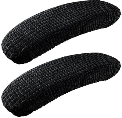 Smoakez - Armleuningpads - Bureaustoel armsteun covers - Zwart - Waterdicht - Stretch armsteunhoes - Geschikt voor bureau gebruik - 2 stuks