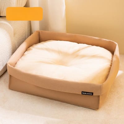 Grijs Vouwbaar Gelukkig Vilt Vierkant Nest Kleine Hond Grote Hond Herfst en Winter Warm en Zacht Huisdier Hond Bed Kennel Mat S：45*35cm