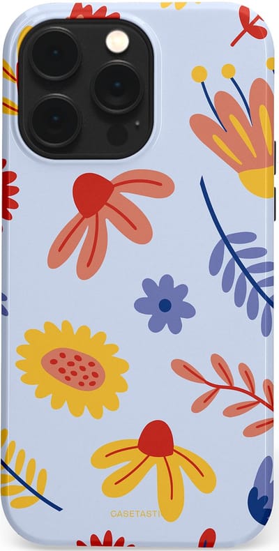 Casetastic hoesje geschikt voor Apple iPhone 14 Pro Max - MagSafe - Dubbellaagse bescherming - Bloemenval - Fashion Case - Lavendel Goud Terracotta