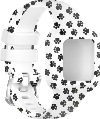 By Qubix - Siliconen bandje met print - Dieren pootjes - Geschikt voor Garmin Vivofit Junior 3