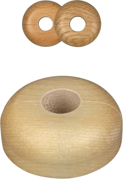 Verwarmingsbuis rozetten - Buis afdekking - Afwerking leidingen - Echt hout - 15 mm - Esdoorn