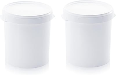Emmer 30 liter met deksel - Set van 2