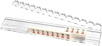 Mahjong Tegelhouder - Mahjong Rek Mahjong Standaard - Spelavond Organiseren - Magnetische Schuivers - 508 cm - Transparant