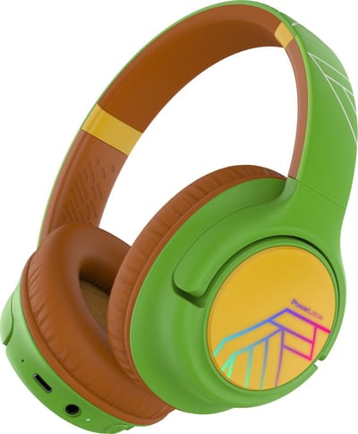PowerLocus Bobo - Draadloze Koptelefoon voor Kinderen - Bluetooth koptelefoon - 74/85/94dB Volumebegrenzing - Led Verlichting - Audio Sharing Functie - Turtle