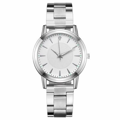 Fako - Dameshorloge - Stalen Band - Diamond - Ø 30mm - Zilverkleurig