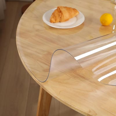 Omgoods - Transparant Ronde PVC Tafelkleed 70 cm Waterdicht en Beschermend