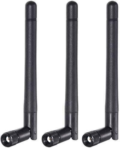 Solidchoice - Dailygoody - RP-SMA wifi-antenne - dual band - 3 stuks - 2,4 GHz 5,8 GHz - versterking 3 dBi - omnikanaal - geschikt voor draadloze netwerken - 11 cm